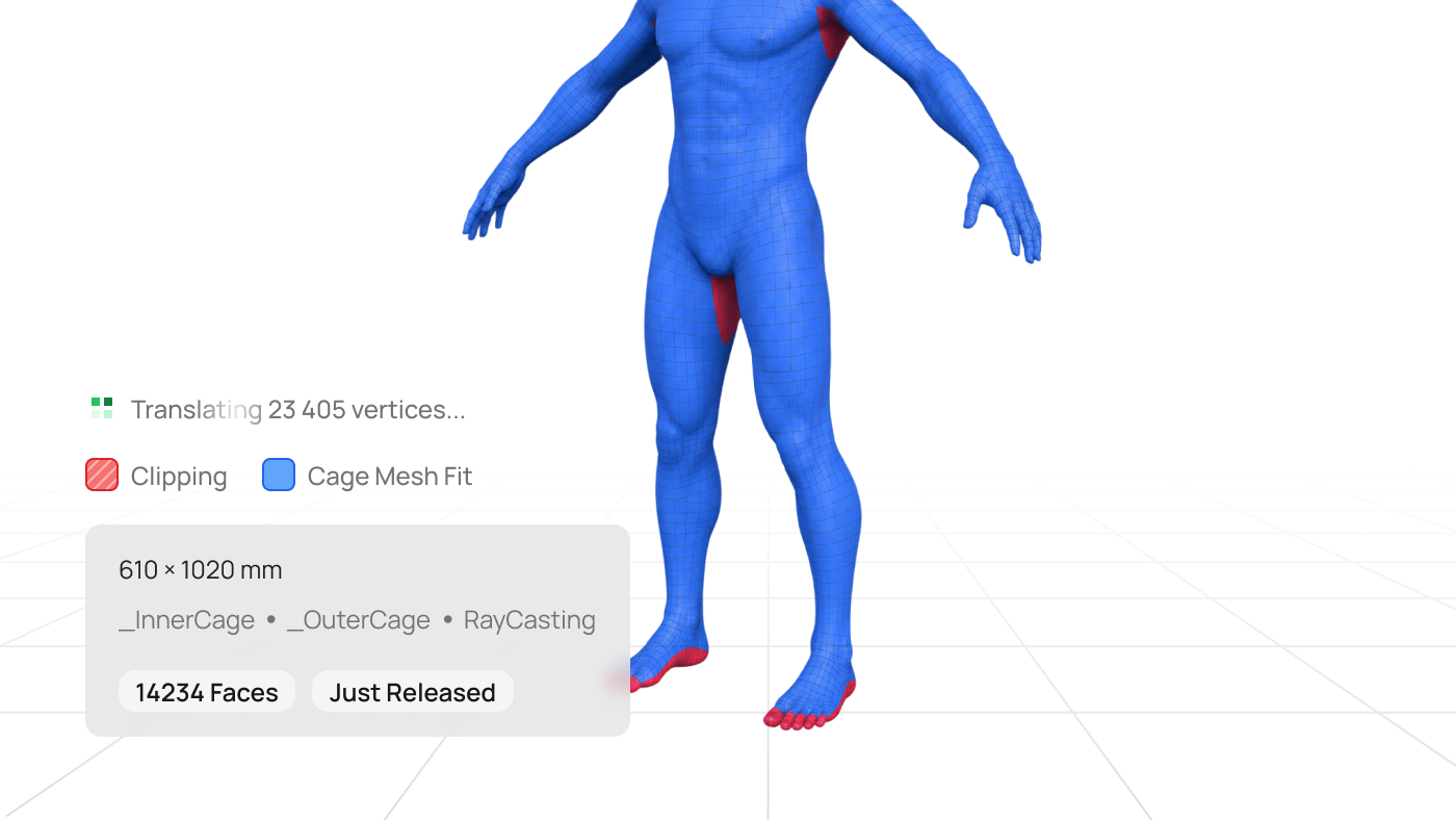 Ready Player Me avatar cage mesh tooling