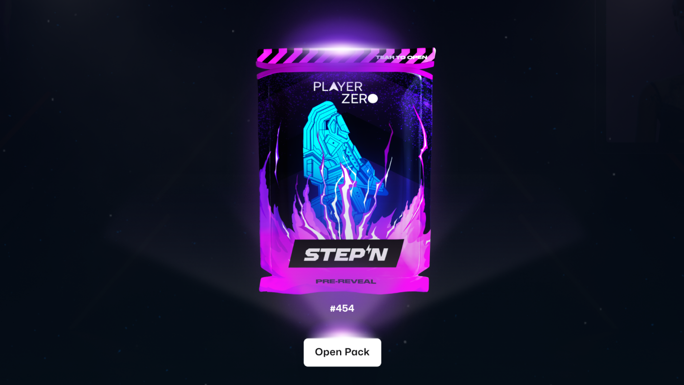 PlayerZero pack-opening screen