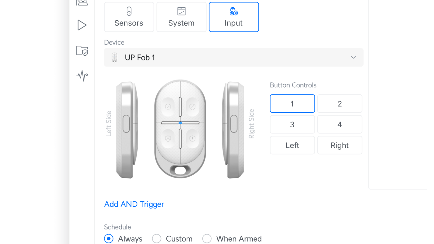UniFi Access fob alarm trigger flow