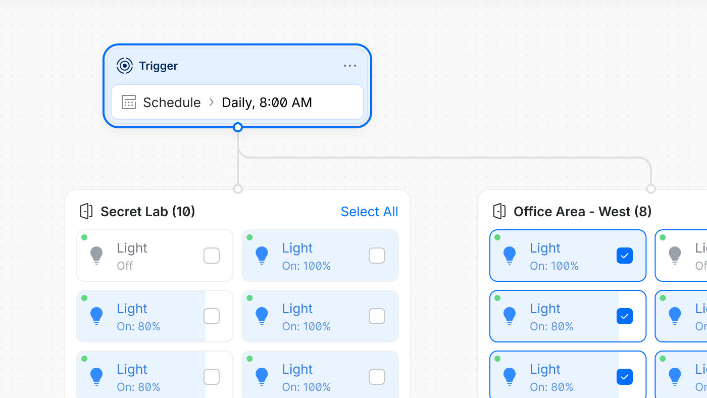 Smart home lighting scene controls